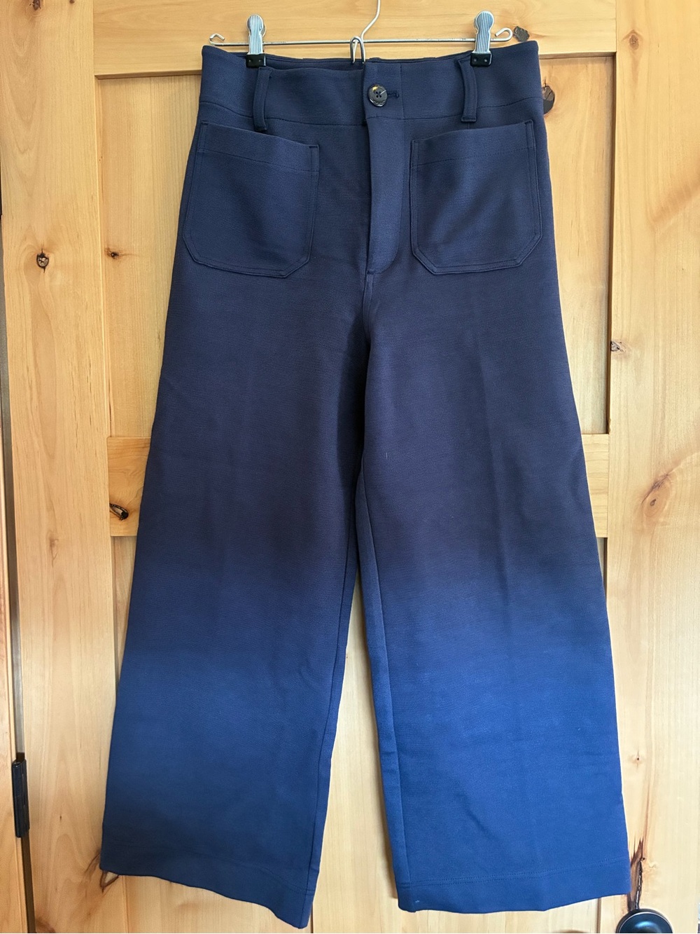 MAEVE COLETTE KNIT HIGH-RISE
WIDE-LEG CROPPED PANTS (Like New)